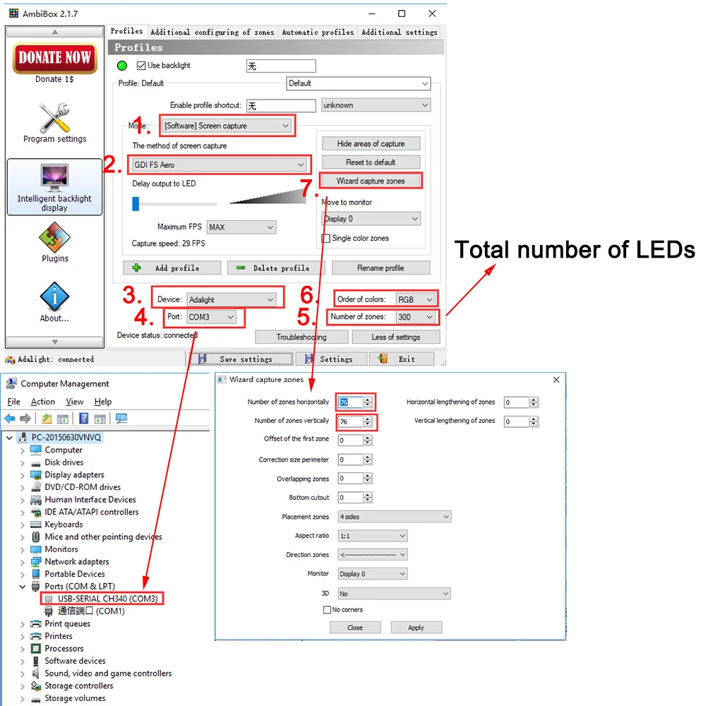 Ambilight USB WS2812B Светодиодная лента HD tv монитор Настольный ПК экран тыловая подсветка ws2812 Пиксельная лента 1 м~ 5 м