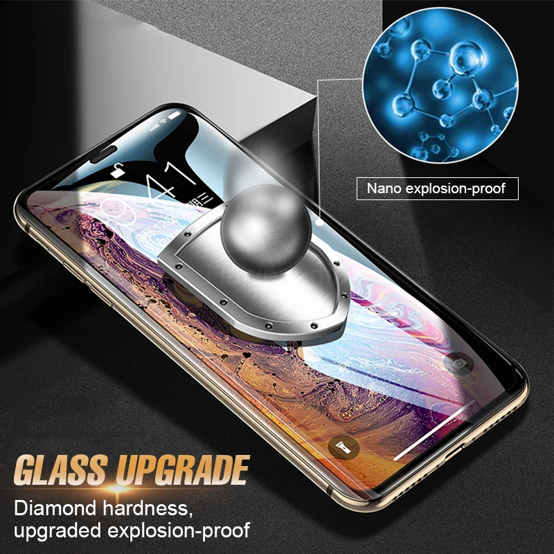 Полное покрытие закаленное защитное стекло для экрана IPhone 6 6s 7 8 Plus закругленные