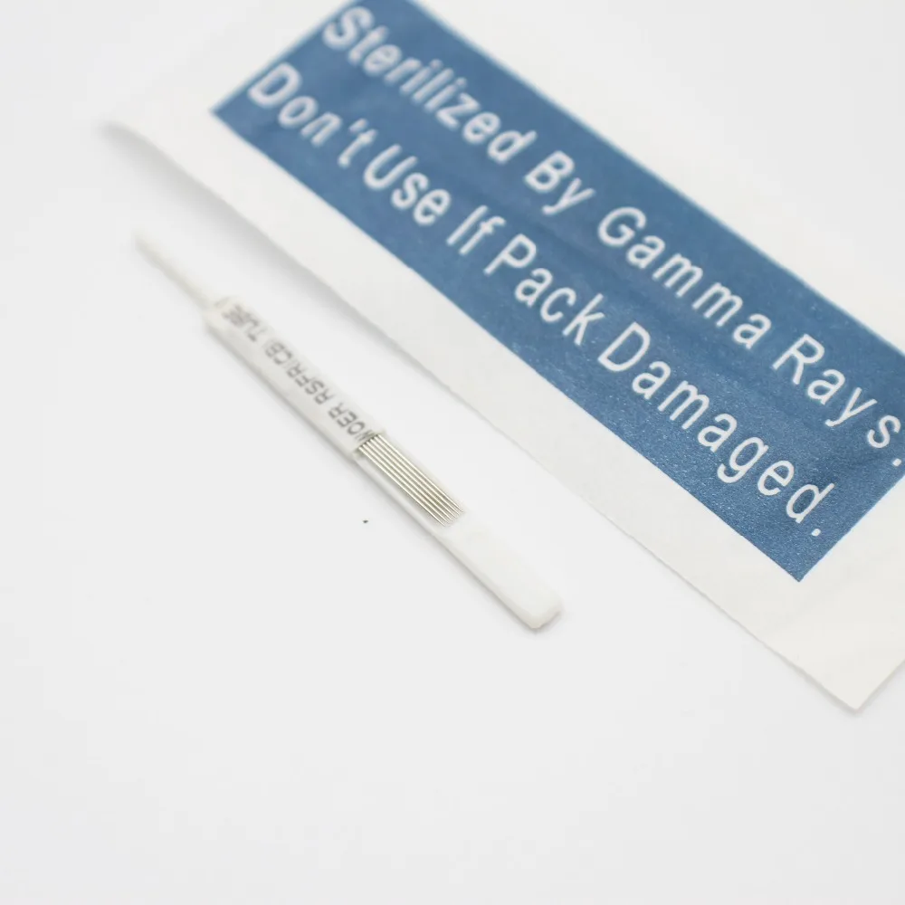 50PCS 6 PRONG FLAT NEEDLES For Merlin Tattoo Machine Permanent Makeup Eyebrow Lip needle |