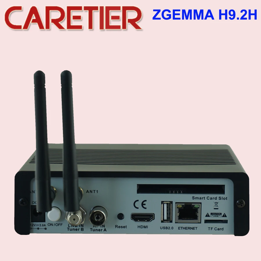 4K UHD Linux OS Enigma2 спутниковый ТВ приемник zgemma h9.2H DVB S2X + T2/C тюнер со 300 МГц встроенным Wi