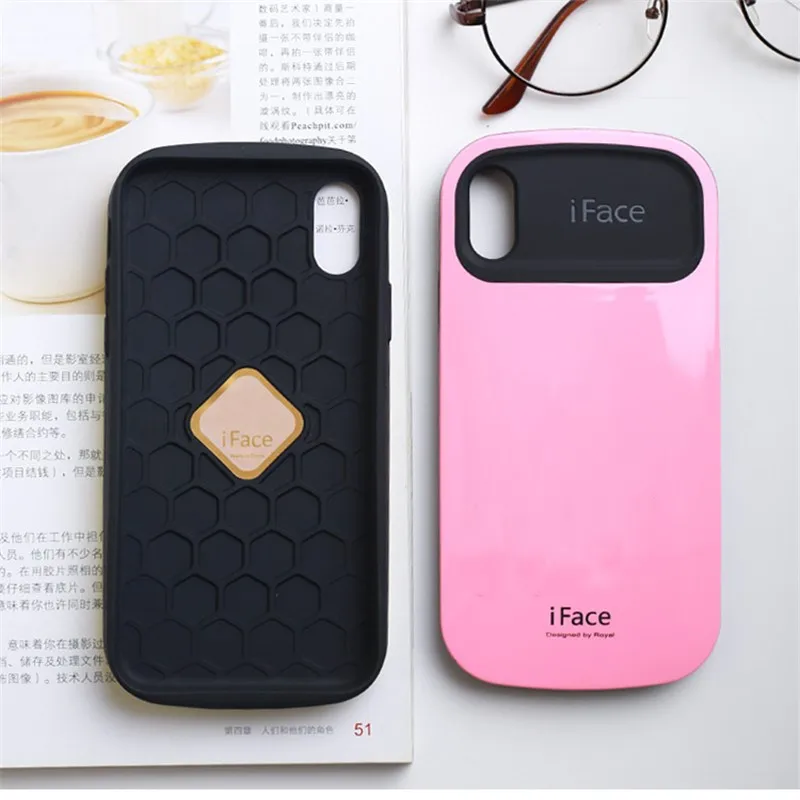 iFace Cute Fundas For iPhone X 8 plus 7 6 6s cases candy color smooth back cover iface coque for iphone case |
