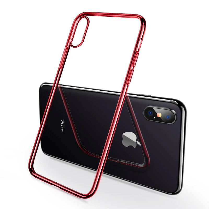 Чехол для iphone 7, чехол для iphone X, 6, 6 S, 8 plus, чехол для iphone Xs Max, XR, прозрачный, Watanabe, цветной, тонкий, ТПУ, задняя крышка, стильный - Цвет: red