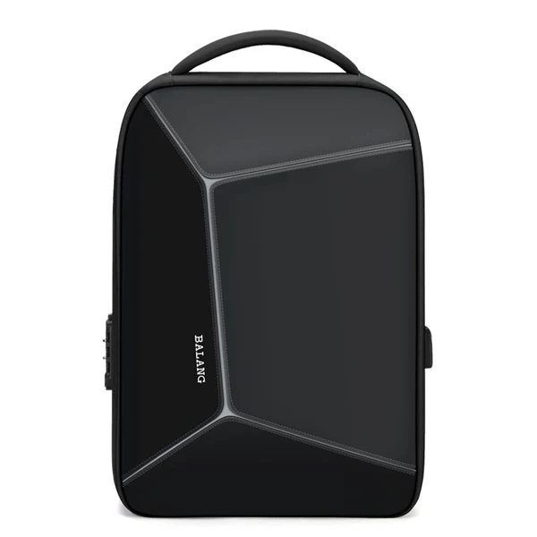 BALANG, мужской рюкзак, подходит для 15,6 дюймов, для ноутбука, usb зарядка, многослойный школьный рюкзак, космическая дорожная мужская сумка, анти-вор, Mochila - Цвет: Черный
