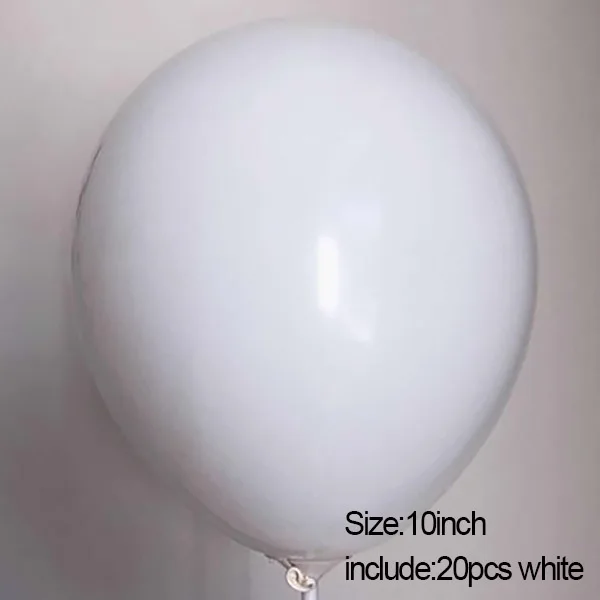 20pcs white latex MMQWEC воздушные шары с днем рождения черно-белые латексные шары звезда сердце фольгированные шары для свадьбы День рождения украшения принадлежности - Цвет: 20pcs white latex