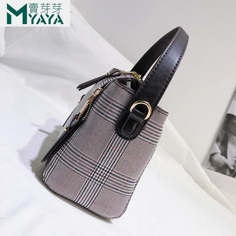 MAIYAYA новые женские клетчатые сумки мессенджеры 2018 Hig качество PU кожаные маленькие