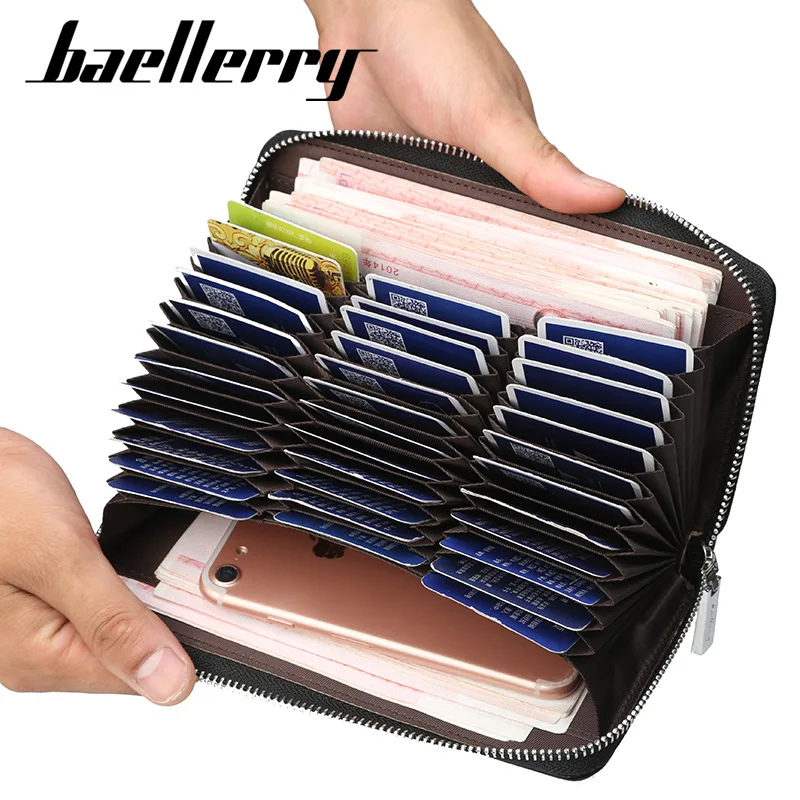 Baellery Анти Rfid держатель для карт кредитной Мужской 36 слотов кошелек карточек
