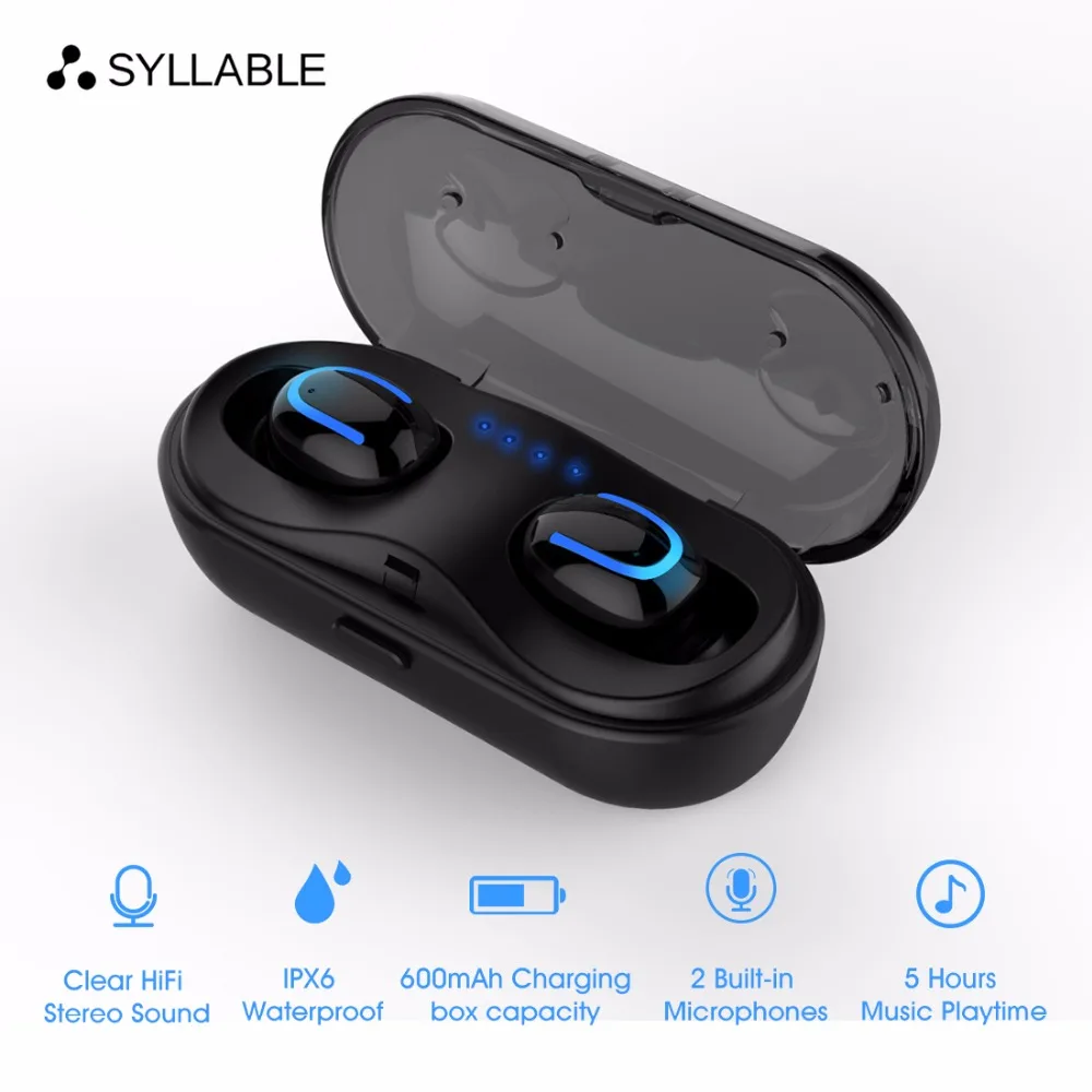 SYLLABLE TWS спортивные наушники/наушники с защитой от пота Bluetooth V5.0 Беспроводные
