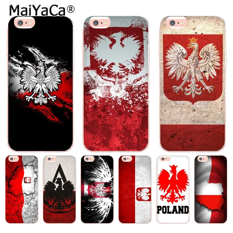 Чехол с флагом Польши оболочка чехол для телефона iphone 12 11 Pro 8 7 6 6S Plus X 5 5S SE XS XR