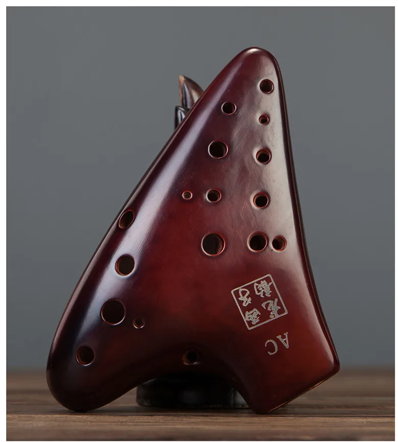 Профессиональный 16 отверстий Alto C Ocarina две трубки тона переменного тока