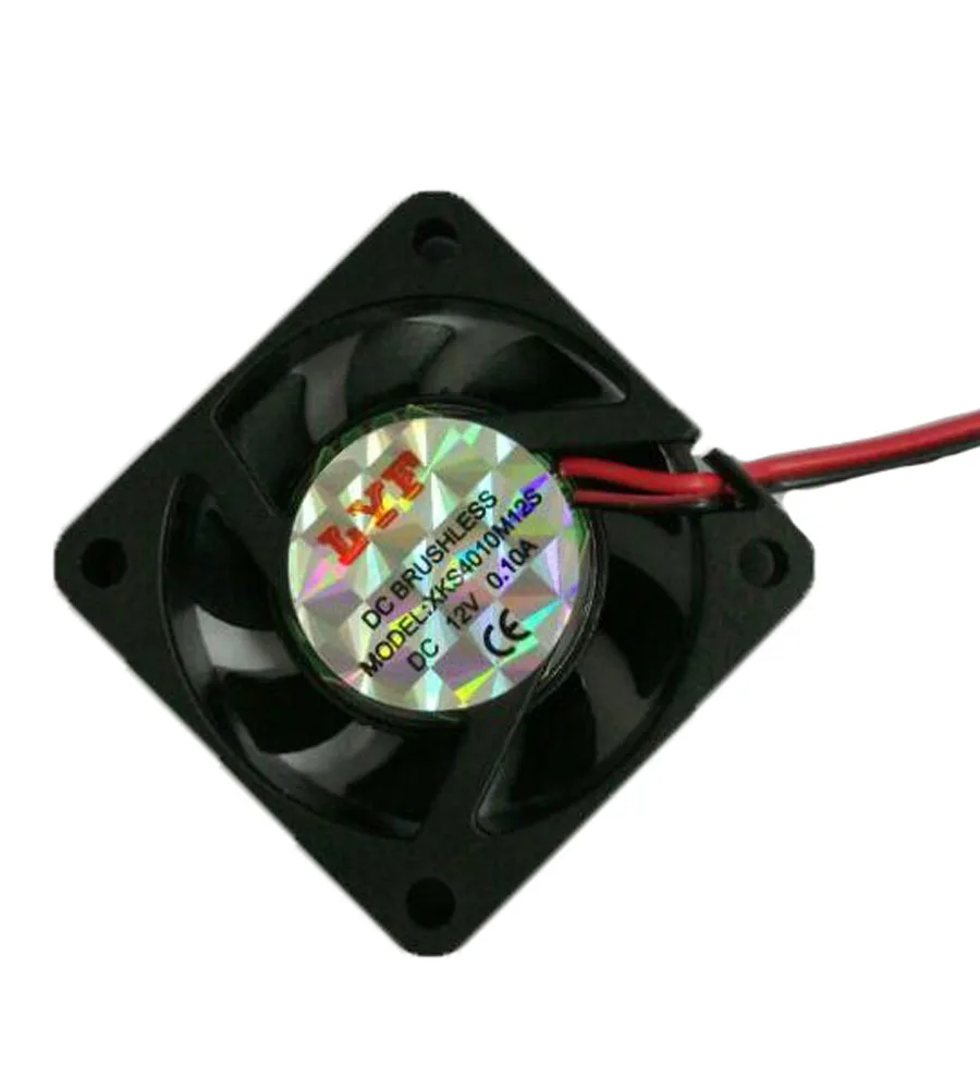 

2Pcs Black 2 Pin 12V 40mm x 10mm 4010 Brushless DC Fan PC Cooling Cooler Fan