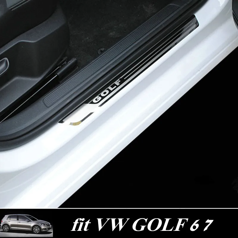 For Volkswagen VW Goft 6 7 2010-2019 Stainless Steel Car Door Sill Scuff Plate fit for Golf | Автомобили и мотоциклы