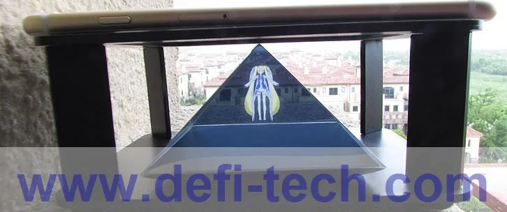 Dflabs DIY 3D голографическая проекционная пирамида для galaxy S4 iphone 4 5 5S 5C 6 Хацунэ Мику