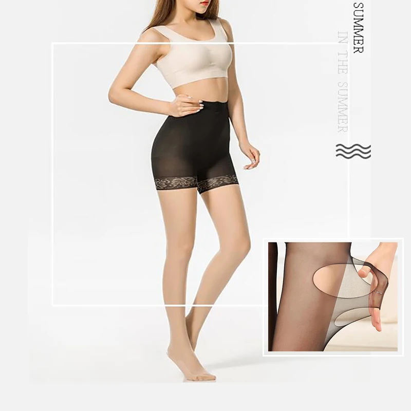 

FENNASI Sexy Women's Printed Tights Nylons Lady Ultra-thin Invisible Wolf-proof Pantyhose High Waist Female Transparent Tights