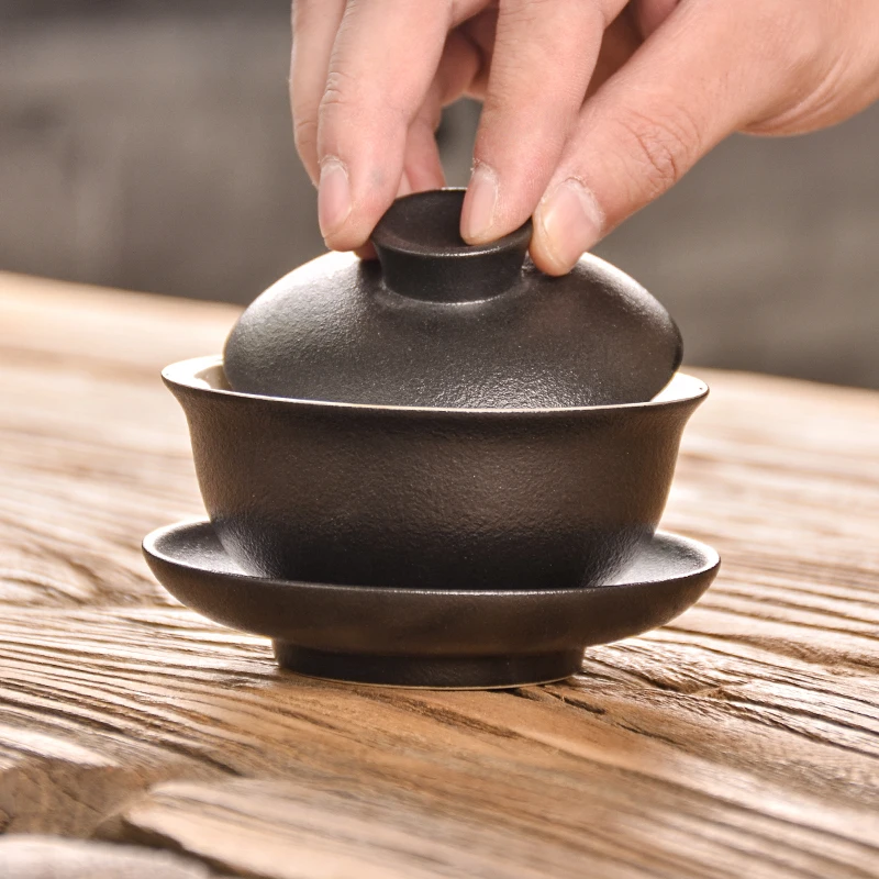 TANGPIN Черный Японский керамический заварочный чайник gaiwan чайная чашка
