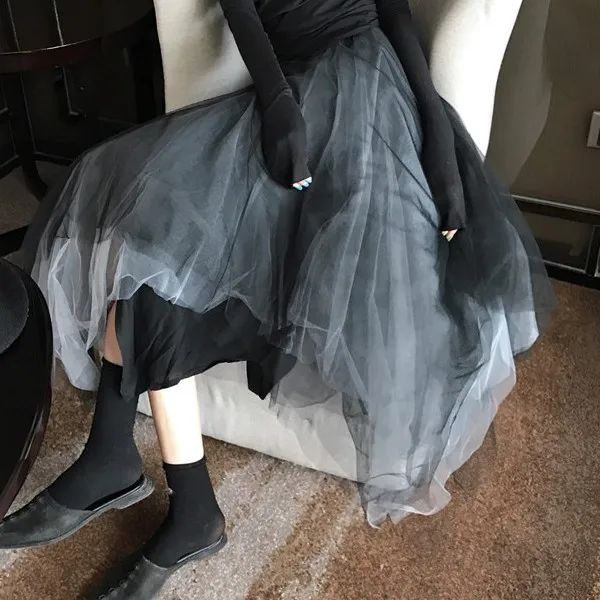 skirt Викторианский стимпанк готический панк с рюшами суета длинная юбка ретро на шнуровке Асимметричная Лолита тьма Ретро Femme Falda Corta Новинка - Цвет: skirt