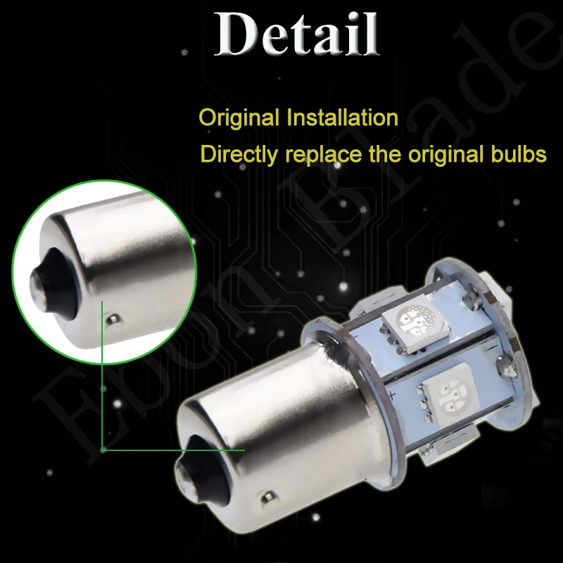 Светодиодный фонарь для заднего хода 1/2 шт. 6 в DC 1156 BA15S 1157 BAY15D белый янтарный