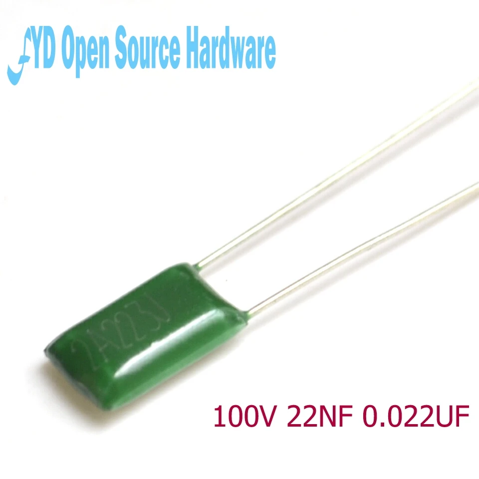 50 шт. 2A223J 100В 22NF 0 022 мкФ полиэфирные конденсаторы|polyester capacitor|22nf capacitor0.022uf capacitor |