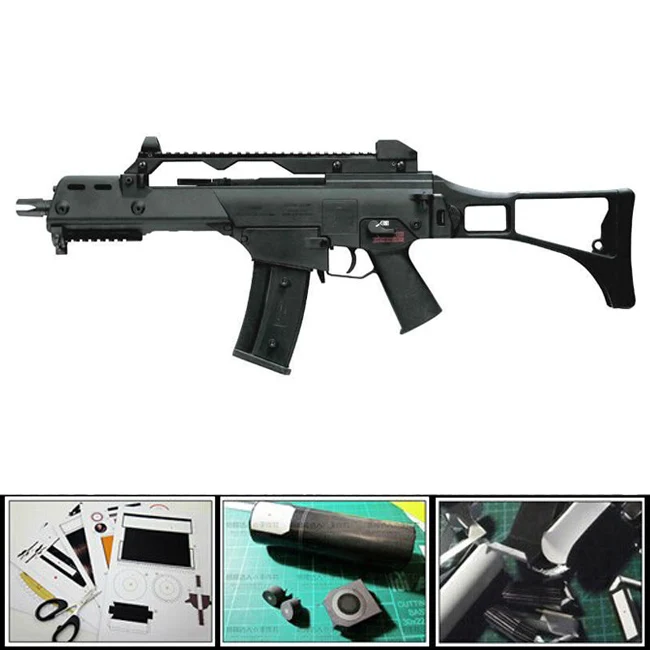 Free shipping! 3D Gun Paper Model G36C Short assault rifle1:1 scale gun diy assembling Weapon toy magazine puzzles for adult | Игрушки и