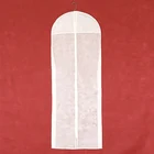 Пылезащитный чехол из белого нетканого материала для свадебного платья, халата, одежды, сумки для хранения одежды, защитный чехол JD016