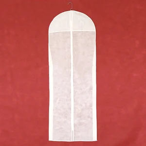 Белый нетканый тканевый пылезащитный чехол для свадебного платья, халата, одежды, сумки для хранения одежды, защитный чехол B006