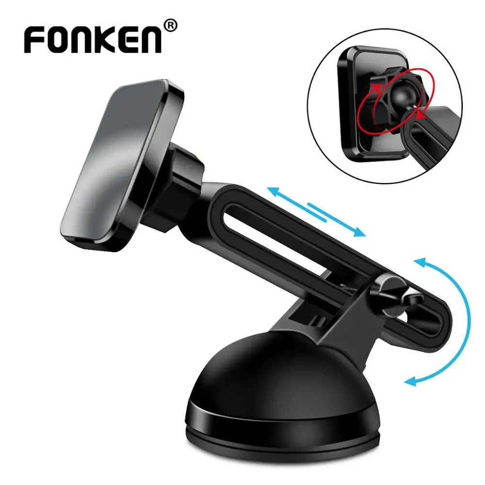FONKEN 2 в 1 магнитный автомобильный держатель для телефона стеклянная присоска