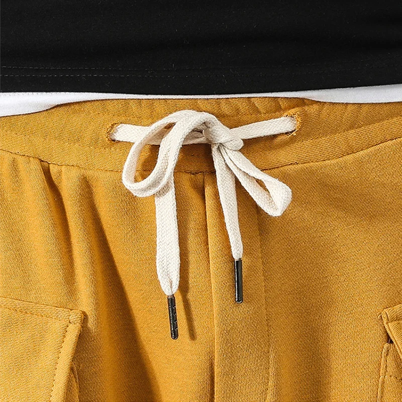 Повседневные брюки мужские однотонные желтые синие jogger Брюки уникальные большие