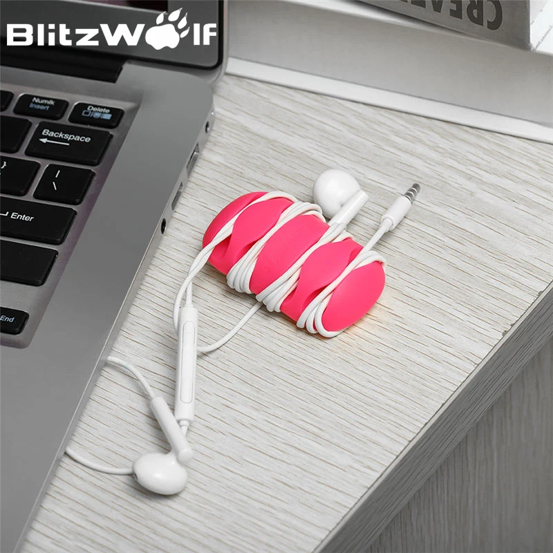 BlitzWolf 4 шт./лот многофункциональный кабельный держатель органайзер зажим для