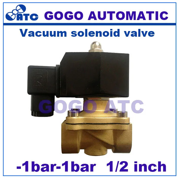 Двухполосный латунный Соленоидный клапан GOGO AC220V 24 В постоянного тока 12 вакуумный