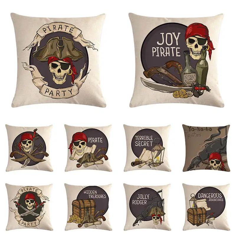 

Национальный флаг пиратский череп креативный самодельный заказ Наволочка льняная хлопковая наволочка ДЕКОР 45x45 см домашний декор ZY1215