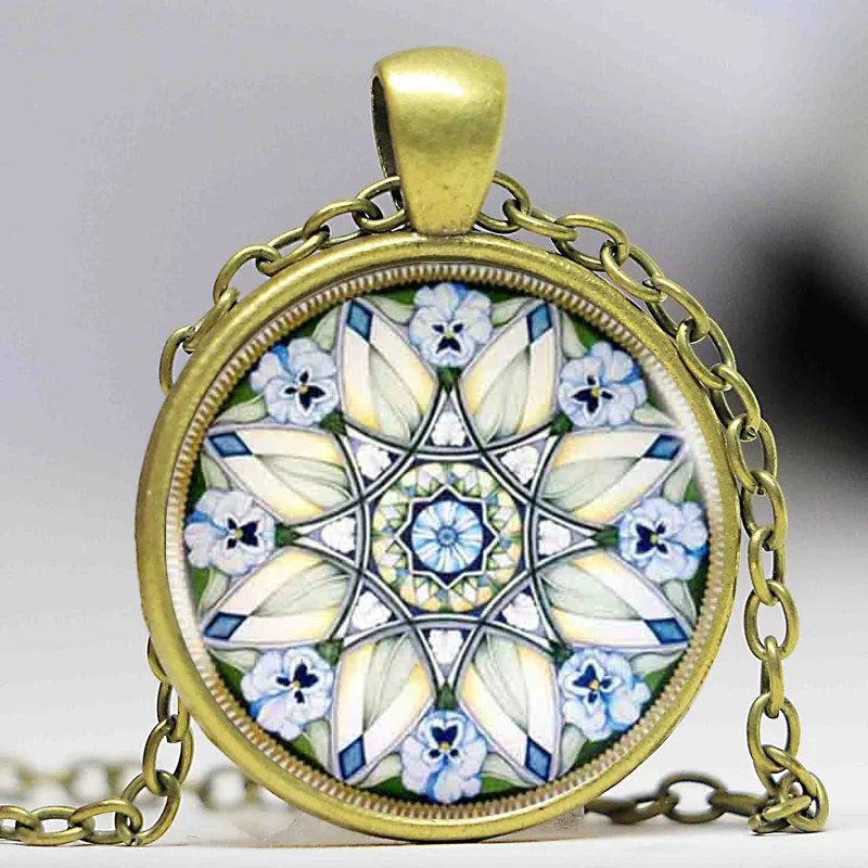 Индийская мода ожерелье в виде цветка мандалы художественное изображение