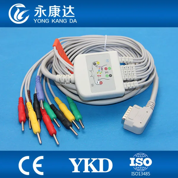 Однокомпонентный кабель серии 2 шт./упак. Kenz 108/110/1203/1205 ECG с 10 выводами Din 3 0/IEC/без