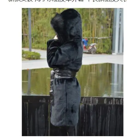 Новые женские норковые меховые куртки с капюшоном Длинные повседневные пальто