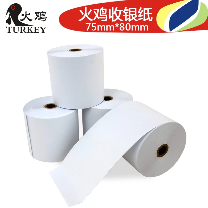 

3R x 1PLY 3 "x 3" однослойный 75x80 мм pos машина кассовый аппарат бумага 75 80 печать купюр бумага точечный матричный принтер рулоны
