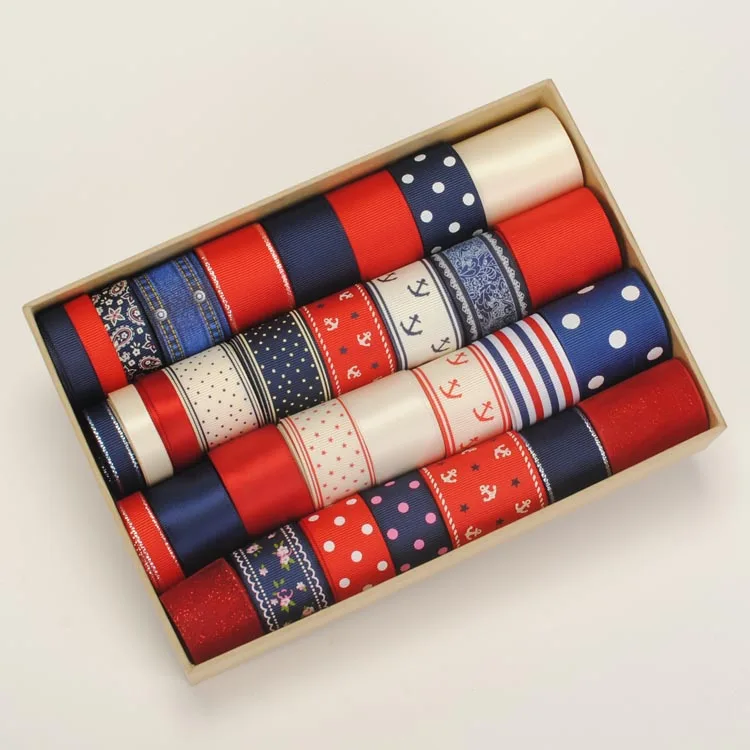 Набор лент 33 Ярда однотонная атласная и корсажная лента с принтом разные размеры