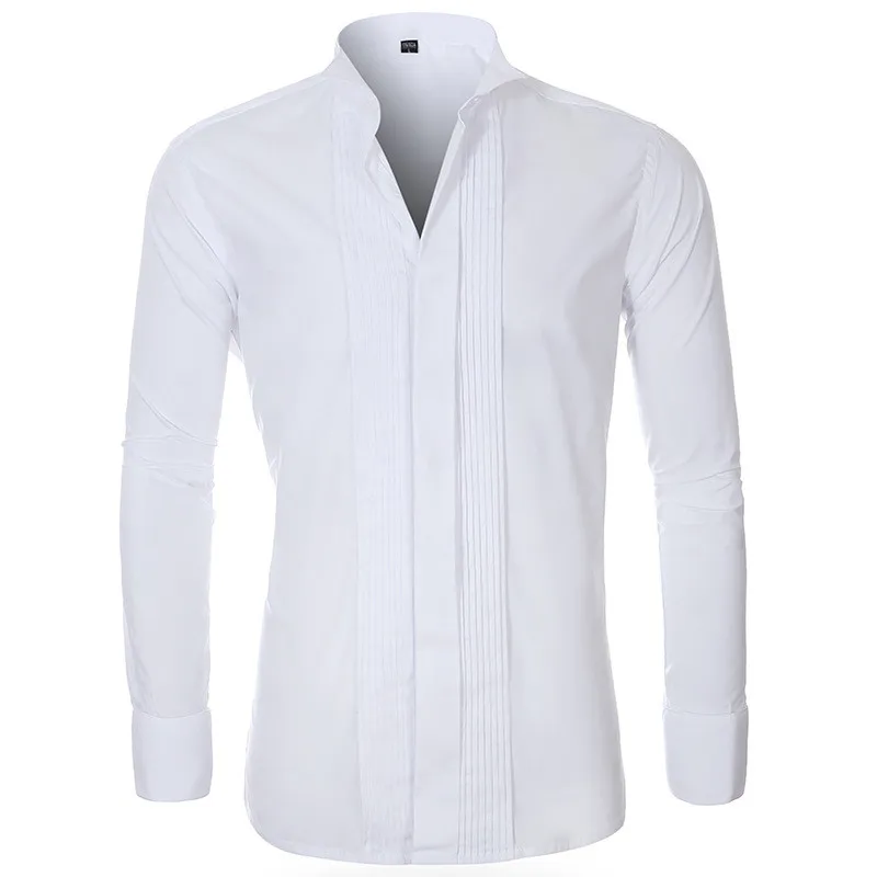 

2019 New Fashion Groom Tuxedos Shirts Best Man Groomsmen White Black or Red Men Wedding Shirts Formal Occasion Men Shirts