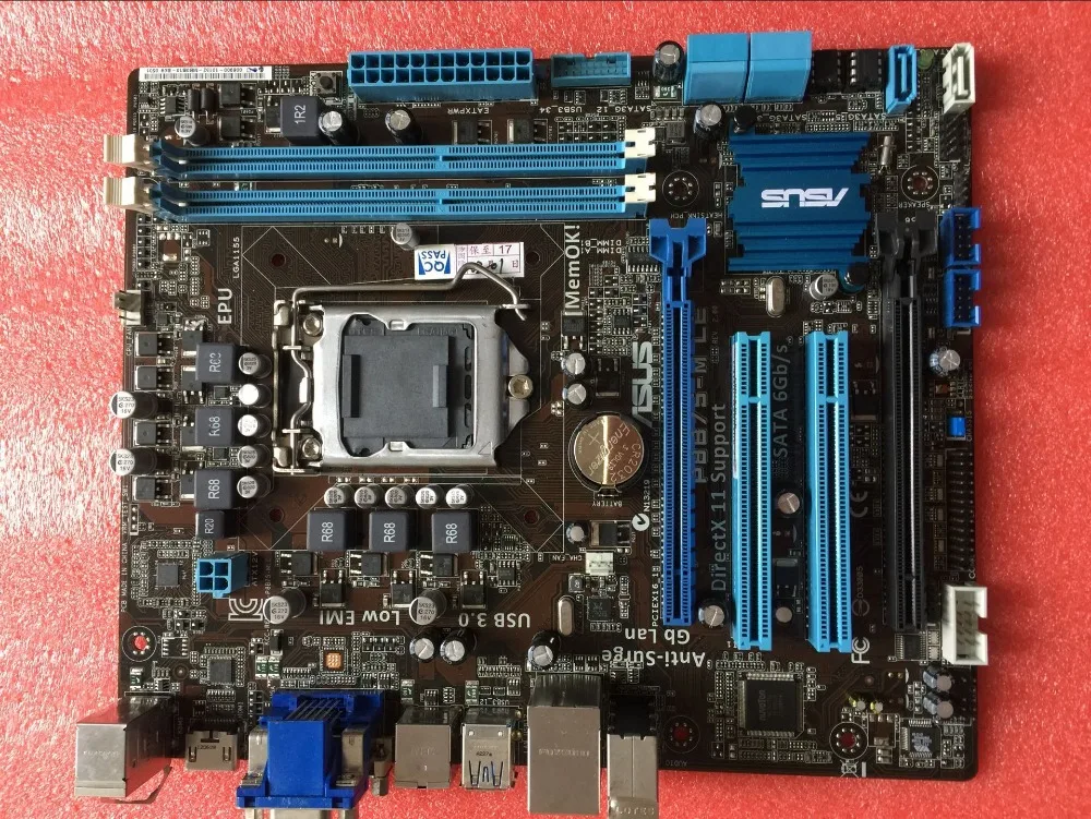 ASUS оригинальная материнская плата для ноутбука P8B75-M LE DDR3 Intel B75 LGA 1155 Core i7/Core i5/Core i3 |