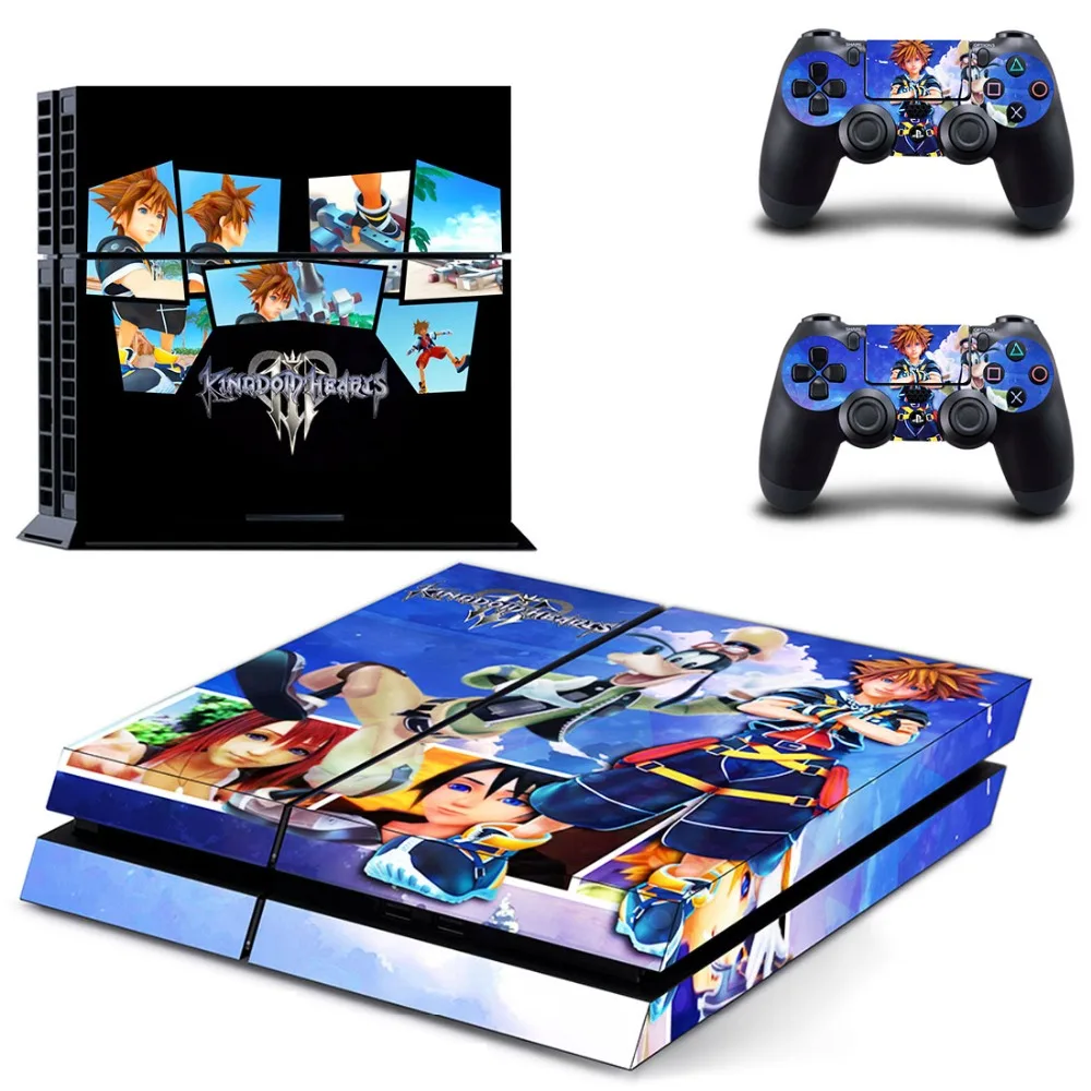 Виниловая наклейка на кожу игровой Kingdom Hearts PS4 для консоли Sony Playstation 4 и 2