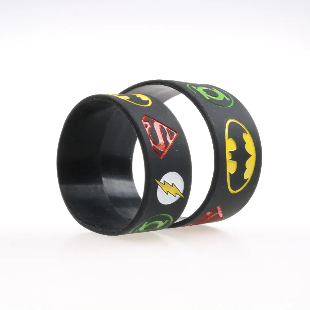 Силиконовые браслеты Justice League широкие силиконовые для взрослых и детей модный