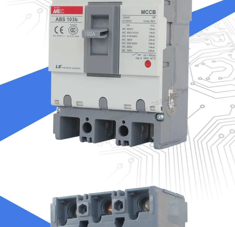 20A 30A 40A 50A 60a 75a 100 amoulded случае автоматический выключатель 3 P 3 pole 50 Гц 600 В abs-103b