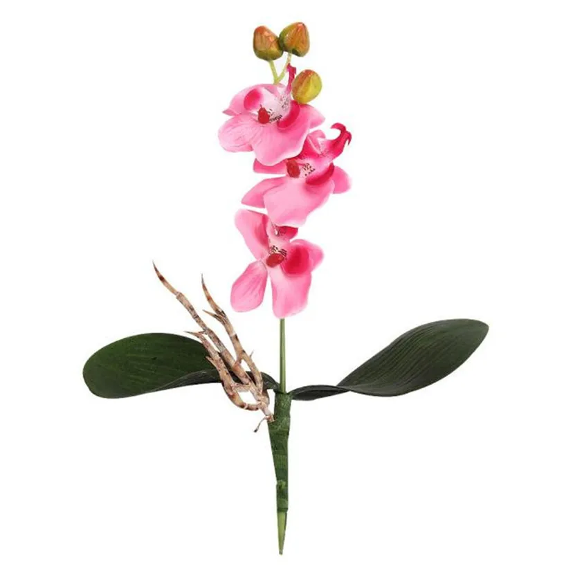 Лидер продаж 2017 искусственная бабочка орхидея с тройной головкой Шелковый