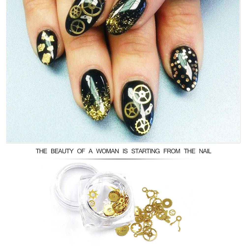 1 коробка ультра-тонкие Стразы в стиле панк для ногтей шпильки 3D украшения ногти