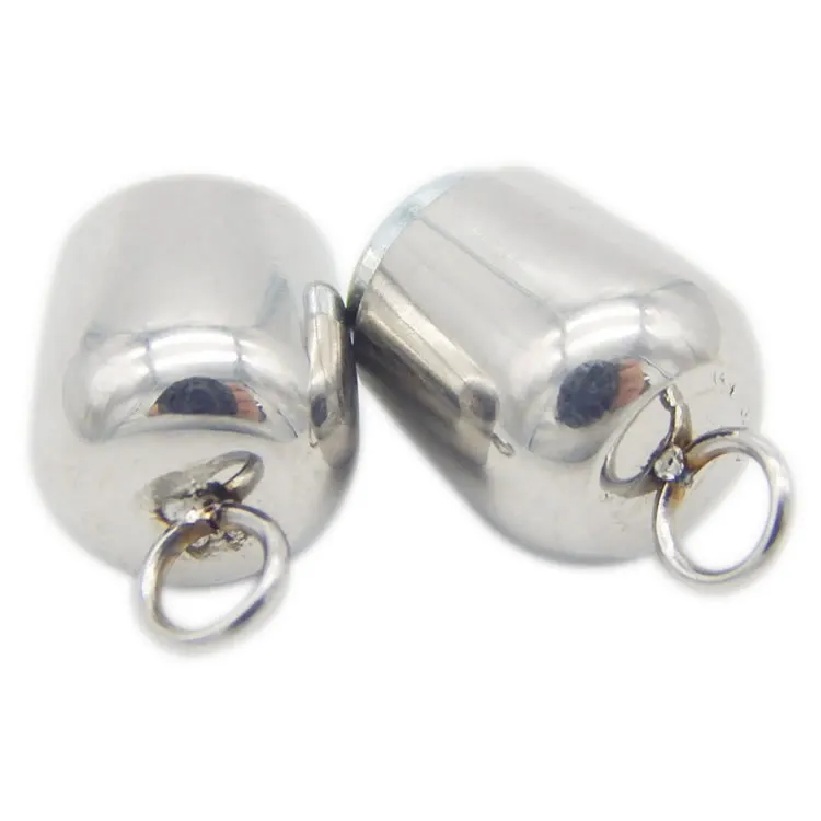 

Silver Tone 2pcs/lot Hole Size 2mm Magnetic Clasps Hook Stainless Steel Connector Women Kids Diy Jewelry Findings Conponents