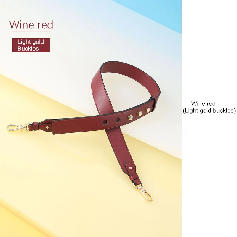 Wine red-light gold Регулируемый ремень, сумка на плечо, черные широкие ремешки для сумок, женская сумка через плечо, ремень для сумки, замена, correa bolso sac - Цвет: Wine red-light gold