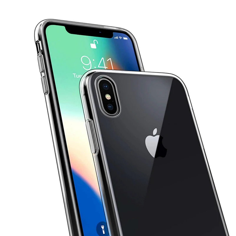 Мягкий ТПУ чехол для телефона iPhone 6 Plus кристально чистый силиконовый XR XS Max X 68 7 5 5S