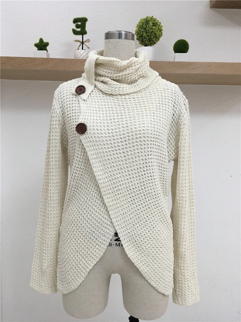 

Office Lady Jumpers Ladies Full Femme Solid Women Tops Casual Turtleneck Fashion Women Sweater Knitted Pullover Sueter Mujer