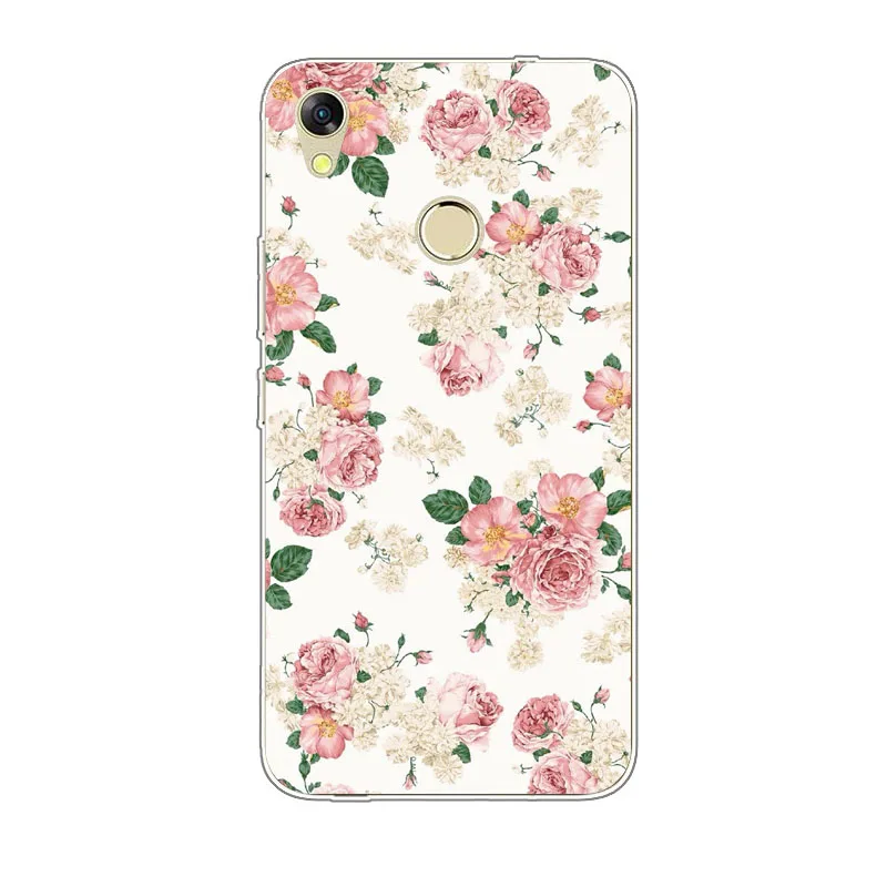 Infinix Hot 5 X559 Case Silicon Blue plum Painting Soft TPU Back Cover for Hot5 X559C Phone protect cases shell |