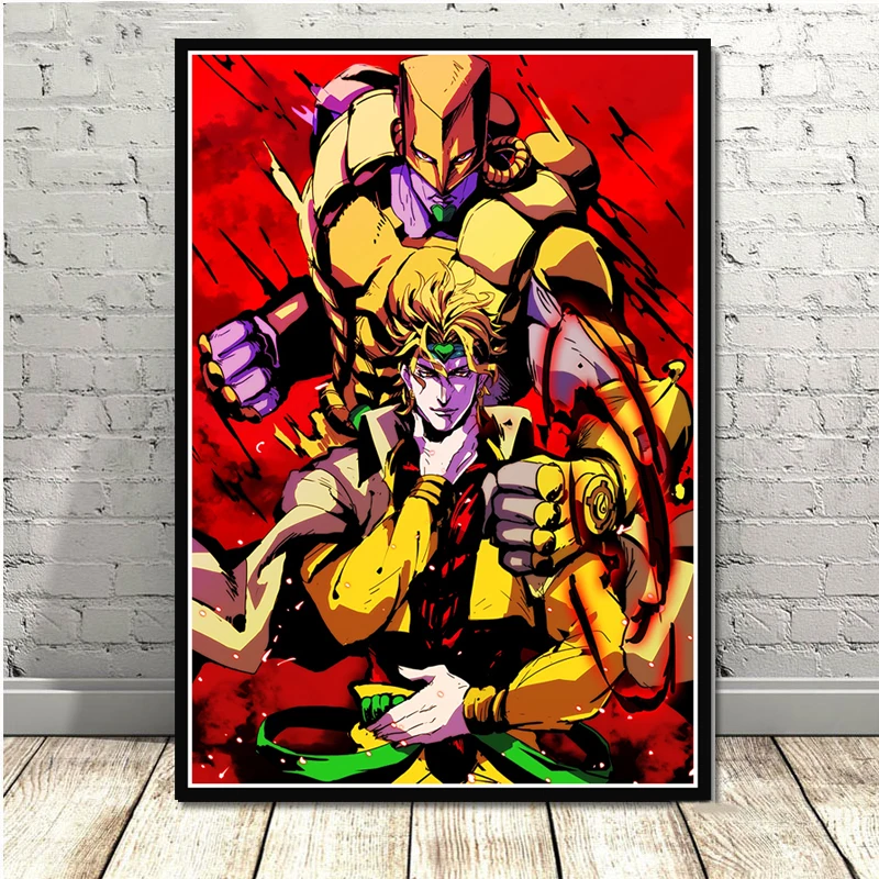 Постер и принты JoJo s Необычные Приключения действие Япония Аниме настенные художественные картины холст настенные картины для гостиной домашний декор - Цвет: Шоколад