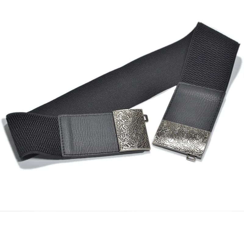 Luxury Brand 2018 Fashion New Ladies Elastic Girdle 3 Style Retro Pattern Buckle Decorative Wide Belt Casual Alloy Belts Bg-973 |