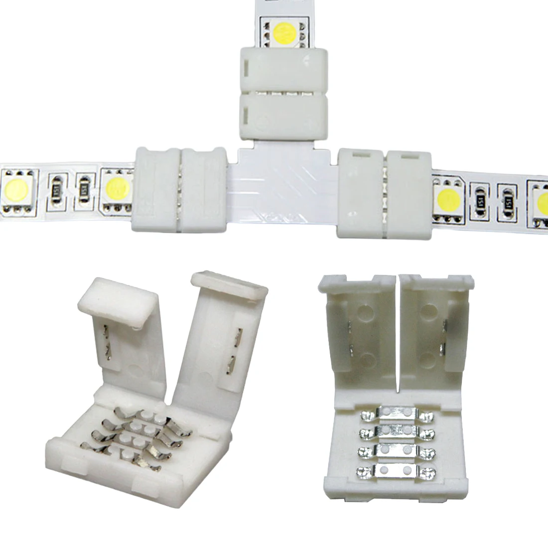 10 шт мм 4 Pin-код L Форма светодиодный RGB Разъем для подключения угловая под прямым