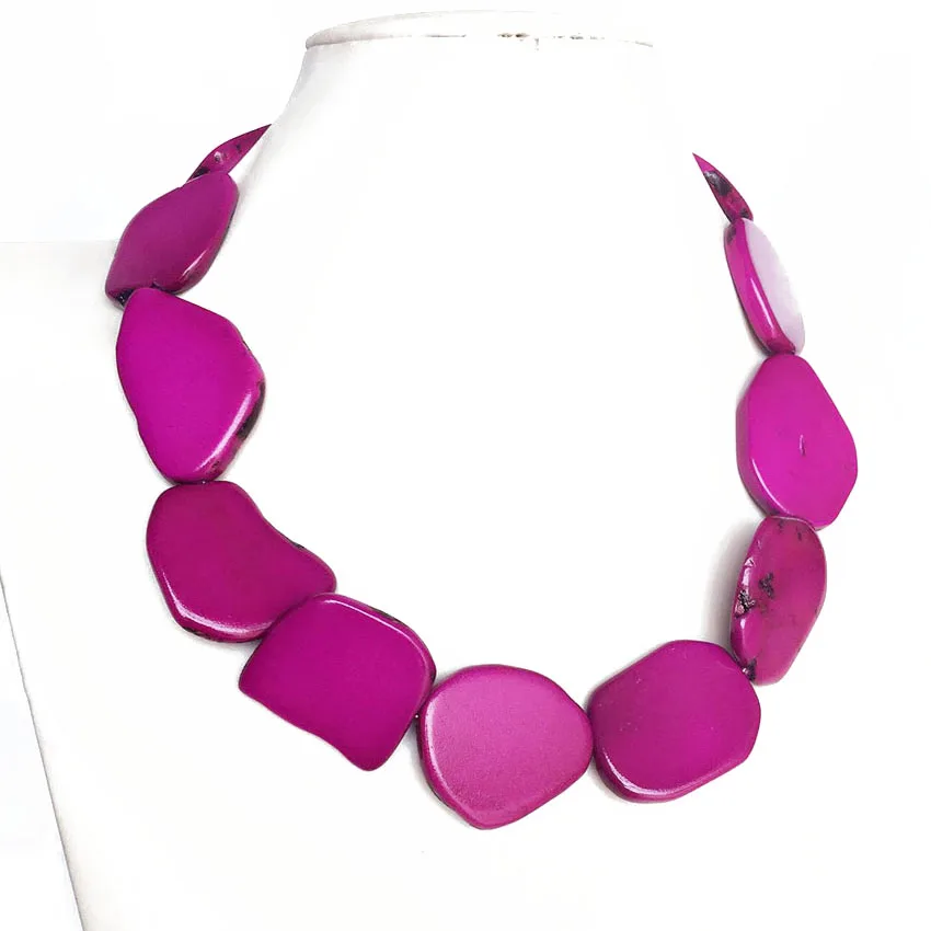 Ярко-розовое ожерелье модное колье с воротником популярное | Украшения и